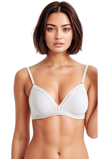BLS - Alma Non Padded Cotton Bralette - Ivory